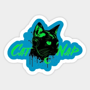 Cat Nap Moon Sticker